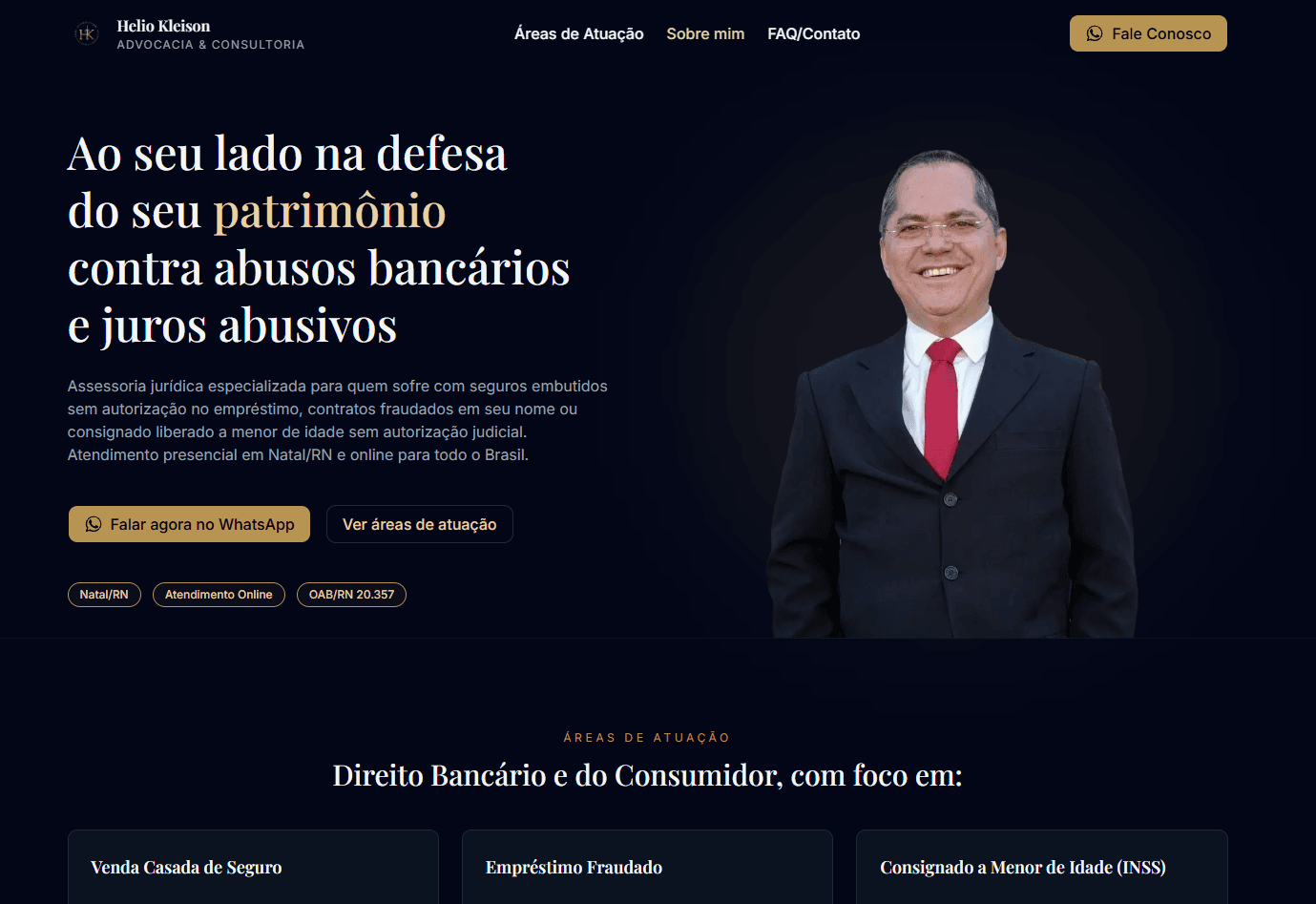 Site da HK Advocacia